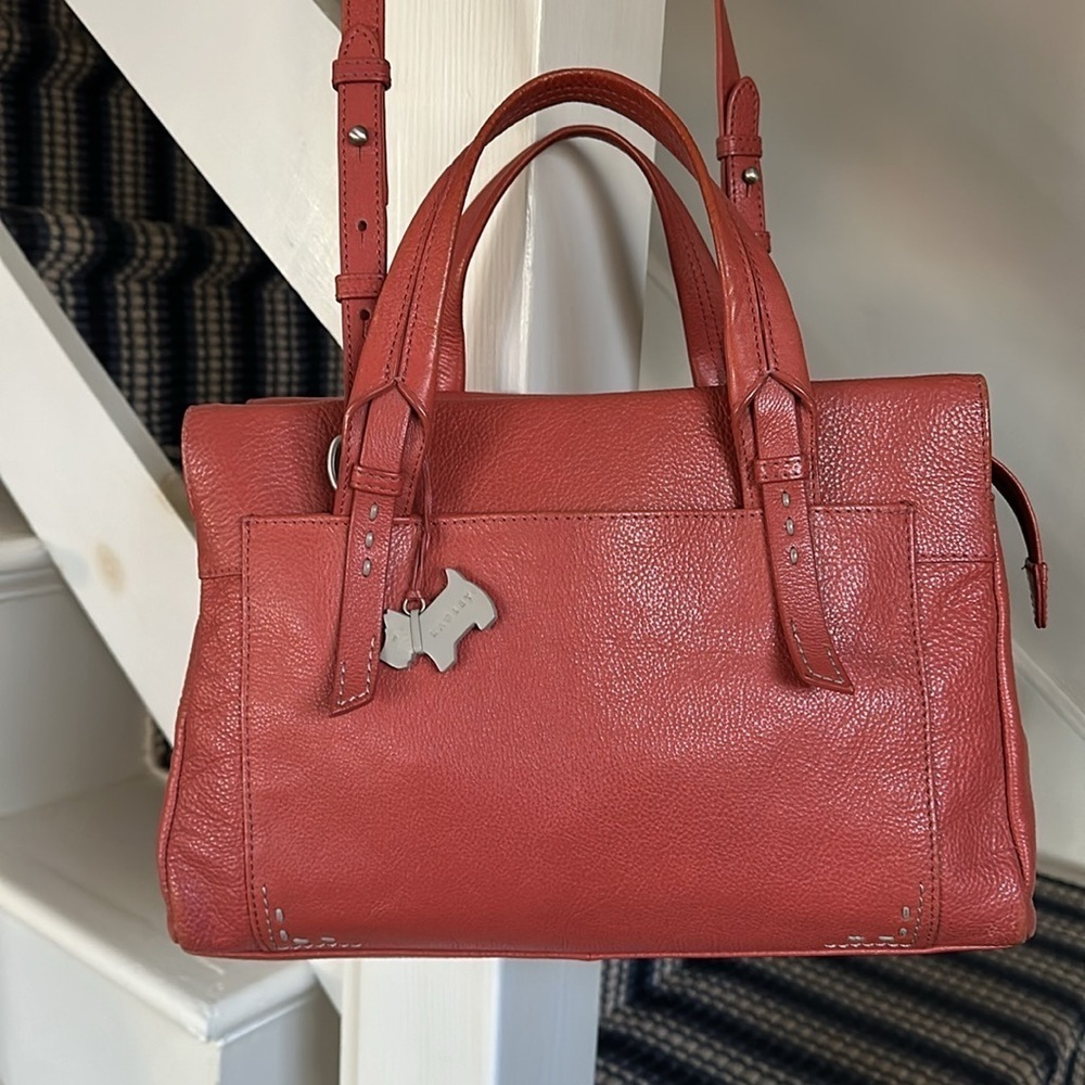 Radley London Barnsley Pebbled Leather Satchel - Salmon